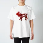 chicodeza by suzuriのファイアーフレンチブルドッグ Regular Fit T-Shirt