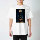 fantastic_AI-world【AIイラスト】の森の中の奇妙なお城 スタンダードTシャツ