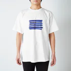 フラミンゴ洋裁店のボーダー 青 Regular Fit T-Shirt