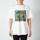 Studio Sachiチャンネルの浜辺のクリームソーダ Regular Fit T-Shirt
