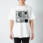抽象画の世界のモノクロ夜空の抽象画 Regular Fit T-Shirt