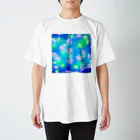 yunyunlivvyの青緑真四角 Regular Fit T-Shirt