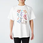 PokuStarの海の生き物の数を数える -知育- スタンダードTシャツ