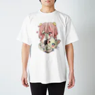 World_Teesのティーン向けアニメと猫好きのためのかわいいオタクグラフィック スタンダードTシャツ