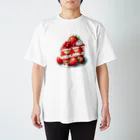 momonekokoの苺のショートケーキ スタンダードTシャツ