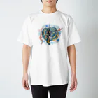 mami-skのお魚グッズ屋〜SUZURI店〜のアオウミウシカップル Regular Fit T-Shirt