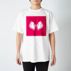 花色蓮人のピンクの蝶々 スタンダードTシャツ