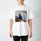 ryuu0509の止まり木で休む鳥さん スタンダードTシャツ