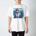 美少女silver girl'sの銀髪の女の子19 スタンダードTシャツ