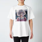 美少女silver girl'sの銀髪の女の子25 スタンダードTシャツ