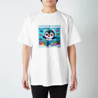 aoharu2005の笑顔で泳ぐペンギン スタンダードTシャツ