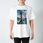 美少女silver girl'sの銀髪の女の子30 スタンダードTシャツ