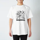 nndesignのBASEBALL LEFT PITCHER Regular Fit T-Shirt