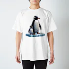 アニマルアートのペンギンの親子 Regular Fit T-Shirt