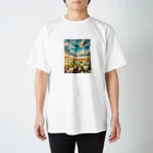 Nature_CanvasのNature Canvas アート・コレクション～チューリップの夢～ Regular Fit T-Shirt