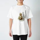 komi39の運を牛くんが描いた幸呼ぶ縁起瓢箪の絵 スタンダードTシャツ
