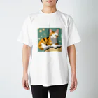 noa_Nostalgiaの三毛猫ちゃん スタンダードTシャツ