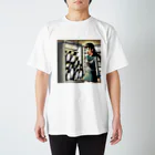 浮世絵愛のペンキンx女子高校生 Regular Fit T-Shirt