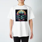 夜猫クロマルくんショップの昭和レトロロックバンドT Regular Fit T-Shirt