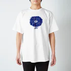 yuya_chokkin_kirieの丸い鳥・青 スタンダードTシャツ