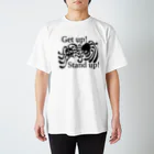 『NG （Niche・Gate）』ニッチゲート-- IN SUZURIのGet Up! Stand Up!(黒) Regular Fit T-Shirt