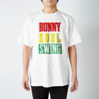 HoneyBunnyのBUNNY SOLE SWING(ラスタカラー) Regular Fit T-Shirt