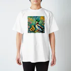 momoart8888のカルガモファミリー🦆🩷 Regular Fit T-Shirt