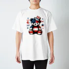 HappyFaceMarketのアメリカ独立記念日テディベア Happy 4th of July Regular Fit T-Shirt