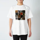 funny-boneの猫にゃ パッチワーク風 cat patchwork Regular Fit T-Shirt