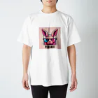 pinrabi【ピンラビ】のPINRABI【クールで個性的なピンクのウサギ】 スタンダードTシャツ