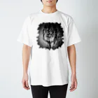 greetenのライオン　アートアニマル　モノクロ Regular Fit T-Shirt
