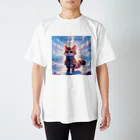 ビビりな番犬くんのふわふわフレンズ！にゃんこ スタンダードTシャツ