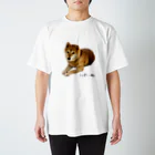 柴犬しばわんこhana873の伏せ？してる柴犬さん Regular Fit T-Shirt