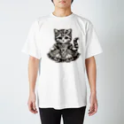 Snow-peaceのエレガントドレスの子猫 スタンダードTシャツ