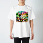 ジェノムギャラリーの兎は音楽が大好き No.042 Regular Fit T-Shirt