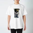 青い猫の真白 Regular Fit T-Shirt