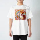 癒しのショップの夢の中の柴犬 Regular Fit T-Shirt