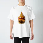 Artify ThreadsのPyramid of Cheddar　ピラミッド　オブ　チェダー　ハンバーガー Regular Fit T-Shirt