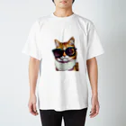 Artify ThreadsのCool Cat Shades　クールキャットシェード スタンダードTシャツ