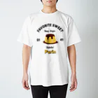 Stylo Tee Shopの好きなスイーツのプリン（黒文字） Regular Fit T-Shirt