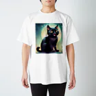 nao--naoの幻想の中の黒猫くん スタンダードTシャツ