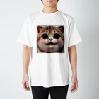 ngsonlineshopの最強可愛いデブ猫 スタンダードTシャツ