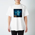 RIKUPANDAのNight sea スタンダードTシャツ