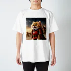 もふもふ日本史の戦ねこ Regular Fit T-Shirt