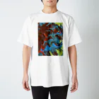 ﾖﾜｼのred turquoise green MIX Regular Fit T-Shirt