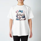 PALA's SHOP　cool、シュール、古風、和風、ねこ、ワンちゃん、ウサギさん、野鳥。のお眠なシーズー　パピー Regular Fit T-Shirt