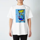 peace11newsの頑張る地球君の上・愛犬ベン・平和の星ビームを放つｖ(ｘｘ）＞ スタンダードTシャツ