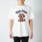 PALA's SHOP　cool、シュール、古風、和風、のBeer Lover(Shih Tzu)２ Regular Fit T-Shirt