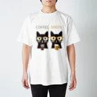 ねこのみのコーヒーとビール ネコ スタンダードTシャツ