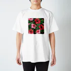 オンラインショップイエローリーフの赤色の花ハイビスカス Regular Fit T-Shirt